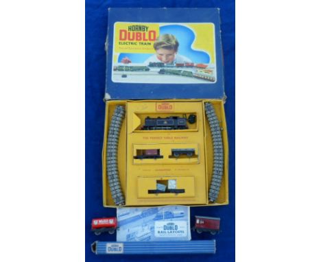 Toys, Model Railways, Hornby Dublo 0-6-2 Tank Goods Train, boxed set with layout leaflet sold with additional box of track & 