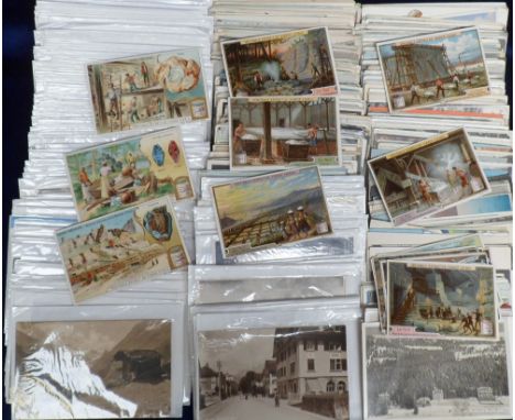 Postcards, Switzerland, a collection of approx 600 vintage cards of villages, mountains, lakes etc plus 100 others from Germa
