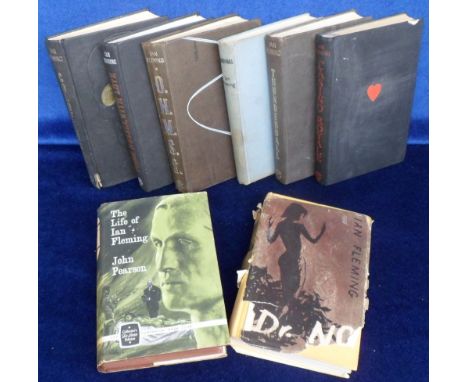 Books, a collection of 7 James Bond First Editions, Casino Royale, 1953, published by Cape, From Russia with Love 1957, Dr No