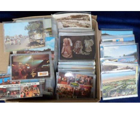 Postcards, themed assortment, vintage & modern, approx 450 cards inc Beauties, Romance, Sentimental, Bridges, Holiday camps e