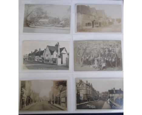 Postcards, Berkshire, a modern album containing 200 vintage postcards, mainly RP's, Caversham, Houses, Schools, Street scenes
