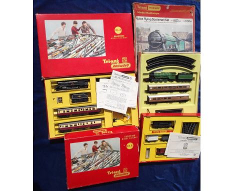 Tri-ang HO/OO Railways, train sets R3.A Princess Victoria, R3.R and RS.608 Flying Scotsman Set, in original boxes (fair to ve