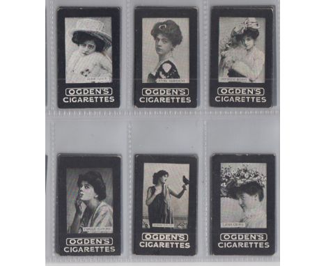 Cigarette cards, Ogden's Tabs, Actresses (plain backs) ref book item 7B (set, 50 cards) (mostly gd)