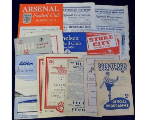 Football programmes, 1940's/1950's, a varied selection of 14 issues, several different clubs inc. Chelsea, Tottenham H, Donca