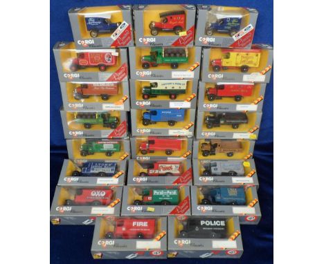 Grey Box Corgi Classics, 1990's, including Ford Model T, Thornycroft Box Van and others, in original boxes (near mint to mint