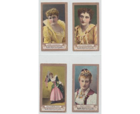 Cigarette card, Muratti, Actresses 'FROGA'. (Cigarette connoisseur backs)  4 cards, Miss Cynthia Brooke, Agnes Huntington, Mi