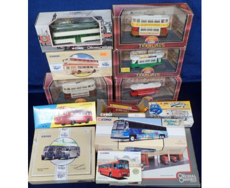 Corgi Classic Buses & Trams, including Tramlines C990/1 Southampton Corp Tramways, 34801 Leyland Olympian Western Welsh Bus S