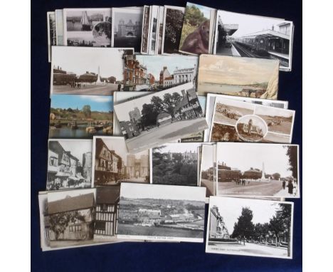 Postcards, Kent, a collection of approx 110 cards of Kent with street scenes and villages inc Pratts Bottom, (printed), The S
