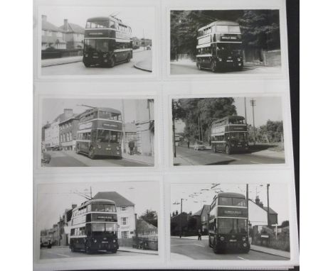 Photo prints, Reading Transport, a selection inc Trolley Buses, Buses, Depot, Trams, photo prints not postcards, all postcard