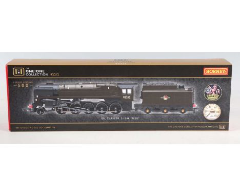 A Hornby gauge OO DCC Ready limited edition R.3941 The One:One Collection Class 9F locomotive 92212 and tender, No. 72/500, b