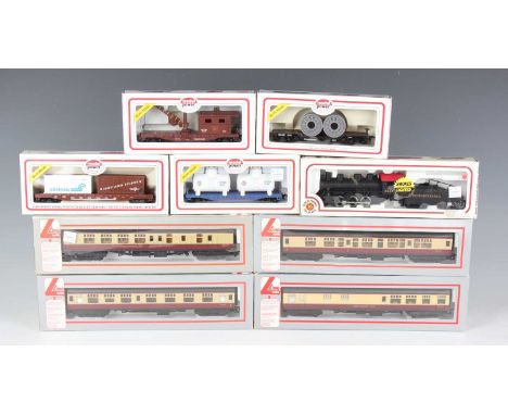 A Bachmann Branch-Line gauge OO No. 31-300 steam locomotive 'Bradley Manor' and tender, a Bachmann gauge HO No. 50614 America
