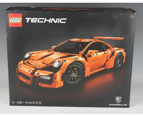 A Lego Technic No. 42056 Porsche 911 GT3 RS, boxed with manual (contents unchecked, box lightly scuffed).