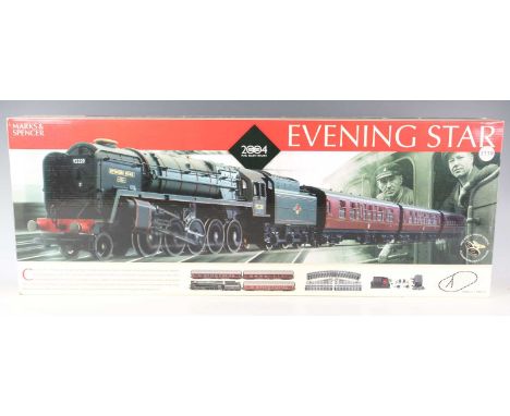 A Hornby for Marks &amp; Spencer gauge OO R.1052 Evening Star train set, boxed, contents still cellophane wrapped.
