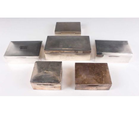 An Edward VIII silver rectangular engine turned cigarette box, inscription engraved, London 1936 by Thomas William Lack, leng