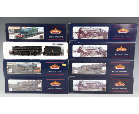 Eight Bachmann Branch-Line gauge OO locomotives and tenders, comprising No. 32-500 Standard Class 5MT 73068, No. 32-502 Stand