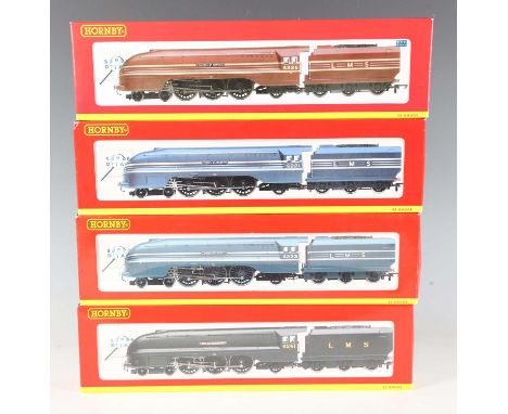 Four Hornby gauge OO Coronation Class locomotives and tenders, comprising R.2270 6241 'City of Edinburgh', R.2271 6223 'Princ