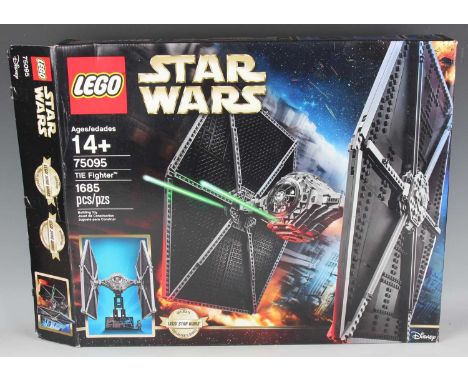 A Lego Star Wars No. 75095 TIE Fighter, boxed with instruction manual (contents unchecked, boxes lightly creased and scuffed)