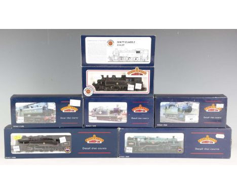 Six Bachmann Branch-Line gauge OO tank locomotives, comprising No. 32-125 Class 45xx 4566, No. 32-075 Class 56xx 5667, No. 32