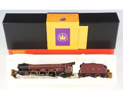 A Hornby gauge OO limited edition R.2215 LMS 4-6-2 Princess Class locomotive 6201 'Princess Elizabeth' and tender, No. 191/50