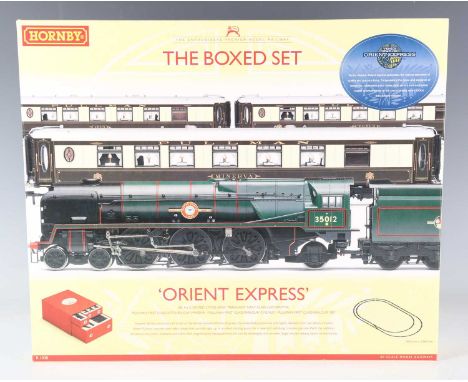 A Hornby gauge OO R.1038 The Boxed Set 'Orient Express', cased, boxed and with delivery box, contents still tissue wrapped.
