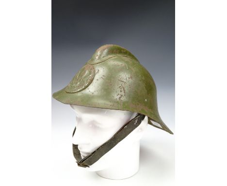 A Soviet Army fireman's steel helmet