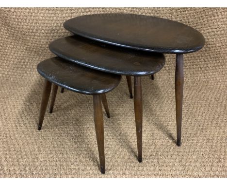 An Ercol nest of Pebble tables