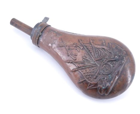 A US Civil War type martial powder flask