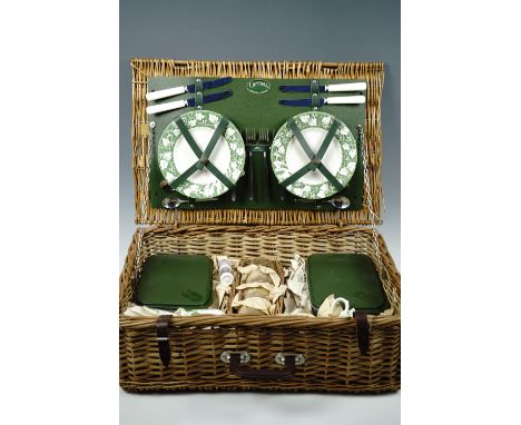 An Optima wicker picnic hamper