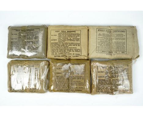 A group of Second World War British army first field dressings