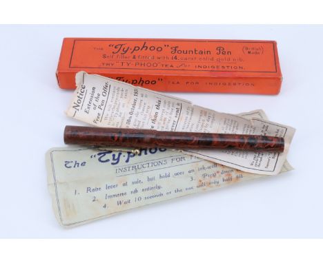 A 1920s Ty-Phoo tea fountain pen, in original carton with leaflet
