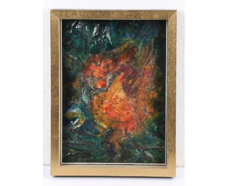 Maurice Jadot (Belgian, 1893-1983) Abstract
signed M Jadot and dated '57 (to reverse), oil on board
27 x 19cm
