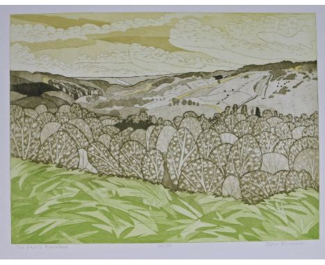 John Brunsden (British, 1933-2014)
'The Devil's Punchbowl'
Etching with aquatint, on wove, signed, titled and numbered 30/150