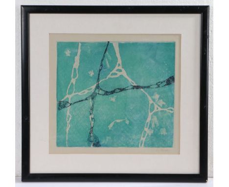 Liz Murphy (British)
'Treble Helix', 
Etching with aquatint printed in colours, on wove, signed in pencil, with margins,&nbsp