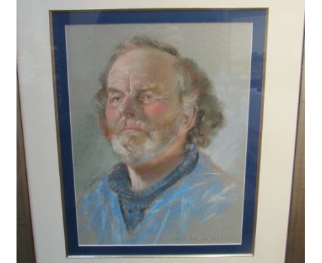 SPATE HUNTERMANN (ROBERT HUNT 1934-2014)  A framed and glazed pastel on paper titled "Cornishman". Signed, labelled verso. Im