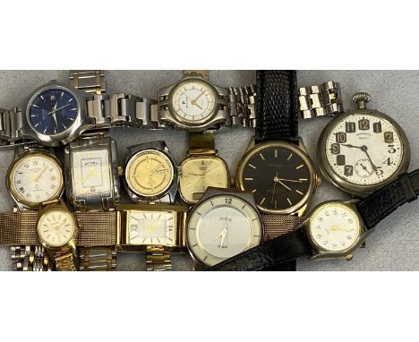 ROTARY TWO TONE, SEIKO &amp; SEKONDA STAINLESS STEEL &amp; OTHER LADY'S WRISTWATCHES with a base metal pocket watch