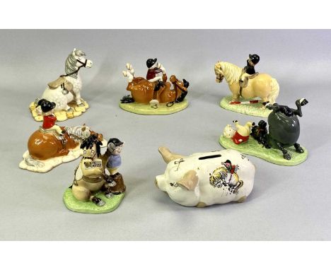 ROYAL DOULTON LTD EDITION 'THELWELL' HUMOROUS GROUPS - (83/1000) Excessive Praise NT5, (78/1000) Powerful Hind Quarters are a