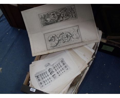 A large quantity of Architectural plates and prints.