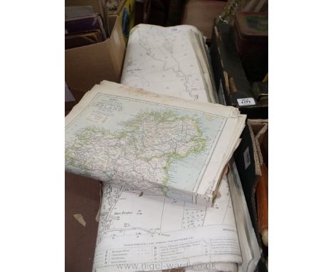 A quantity of Ordnance Survey Maps including Radnorshire, Herefordshire (2nd editions), etc.