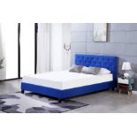 velvet droit 193*203 king bleu