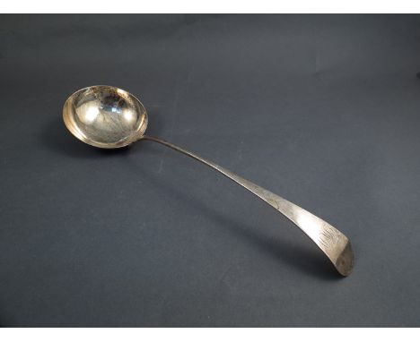 A George III silver John McFerlan ladle, London 1786, monogrammed, 144g