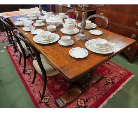 A Royal Worcestershire "Chapel Hill" pattern dinner and part tea service for six place settings, blue and green foliate borde