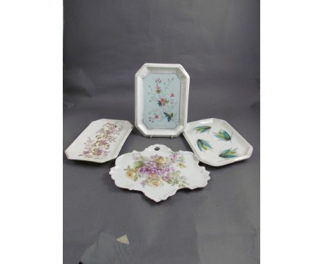 A box of ceramic dressing table trays 