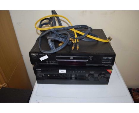 YAMAHA AX396 AMPLIFIER AND A KENWOOD DPF2030 COMPACT DISC PLAYER