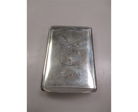 A small silver snuff box engraved with the coat of arms of the City of York, presented to Mr Justice Hilbery from the Lord Ma