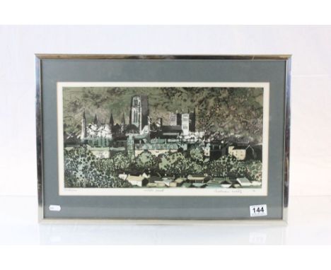 Framed & glazed Artists Proof print of Durham by Norman Wade 1972