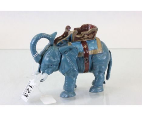 Vintage style cast iron Elephant money box with moving trunk action