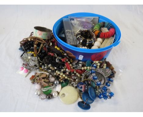 Large amount of costume jewellery to include vintage