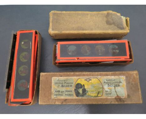 Box of vintage Magic Lantern slides