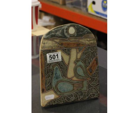 Maria Guerten - a signed limited edition vintage pottery tile number 8/50 signed and monogrammed to reverse