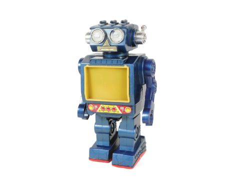 Retro Toys - a Japanese SH Horikawa 'Super Space Commander' robot, featuring walking action and a rotating space picture on t